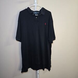 Polo Ralph Lauren Black Classic Fit Polo Shirt Mens‎ XXL